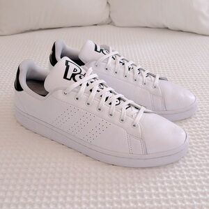 ADIDAS Men’s Advantage White Leather Gold Pikachu Pokémon White Sneakers Size 13